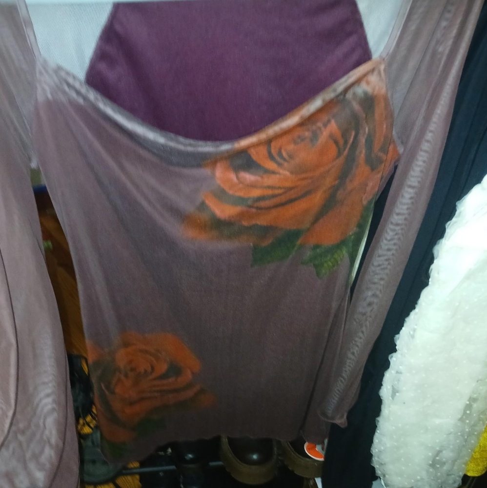 Floral Sheer Overlay Dress From Cider